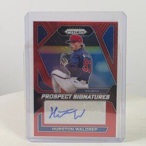 Panini Prizm Prospect Signatures Hurston Waldrep 44/99 Baseball Card Atlanta Red